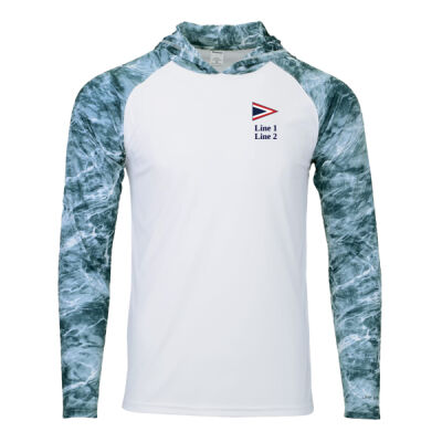 MYC - Men's Biloxi Performance Colorblocked Hooded Long Sleeve T-Shirt Thumbnail