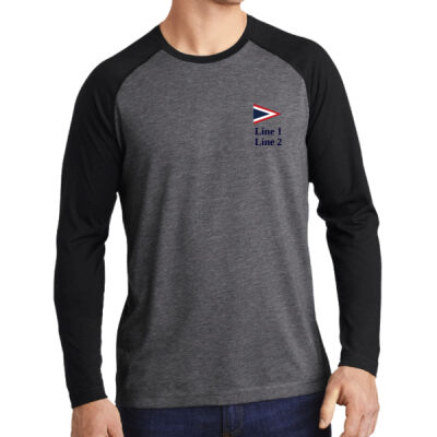 MYC - ® PosiCharge ® Long Sleeve Tri Blend Wicking Raglan Tee Thumbnail