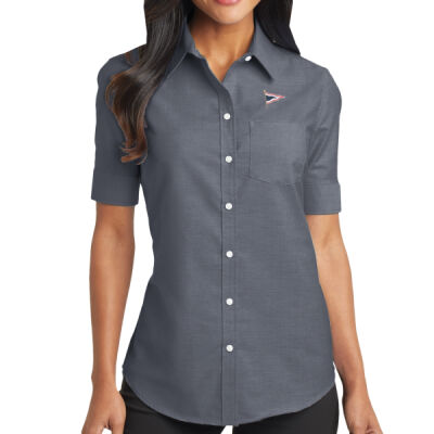 MYC - Women's Short Sleeve SuperPro Oxford Shirt Thumbnail