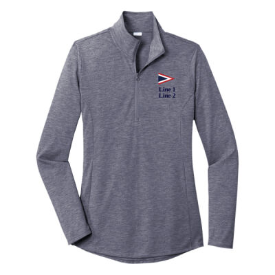 MYC - ® Ladies PosiCharge ® Tri Blend Wicking 1/4 Zip Pullover Thumbnail